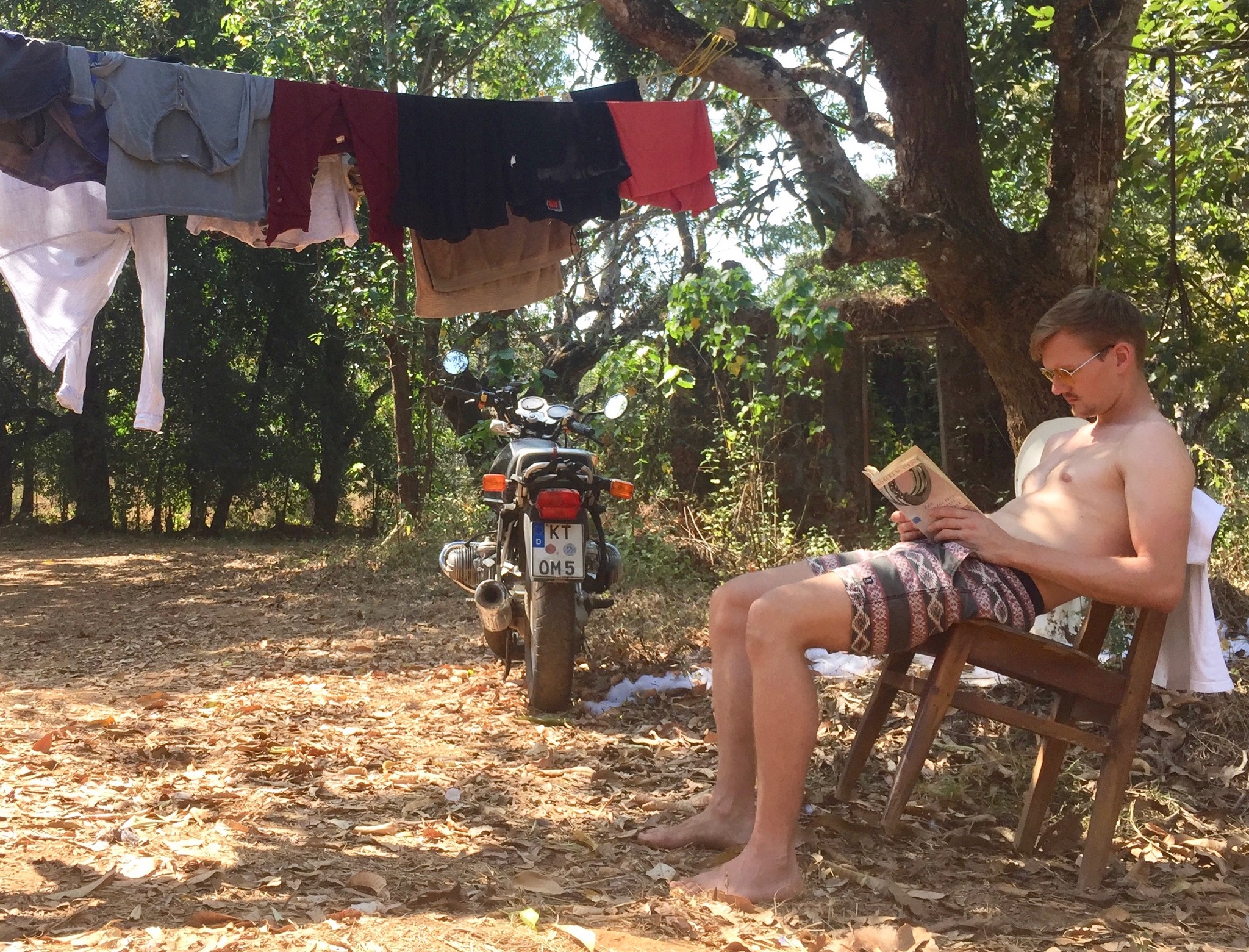 Man reading a book
