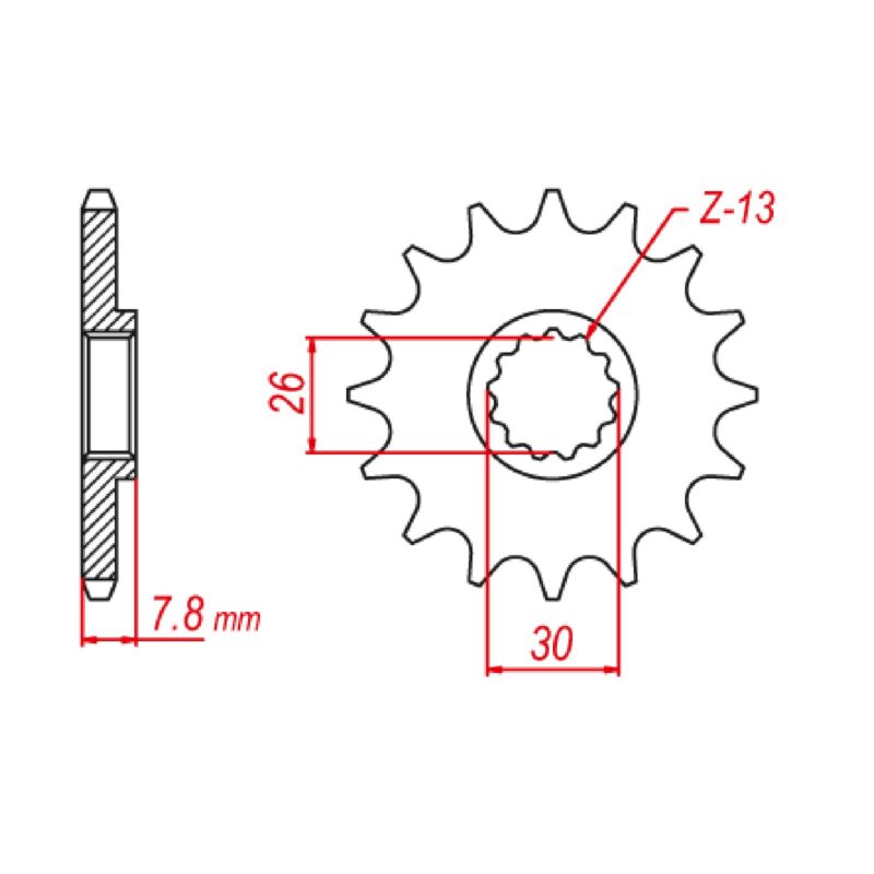 SPROCKET FRONT MTX 1184 18T #520