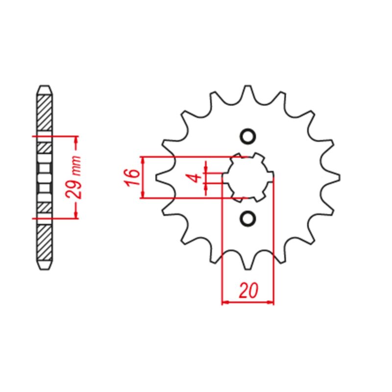 SPROCKET FRONT MTX 422 14T #520