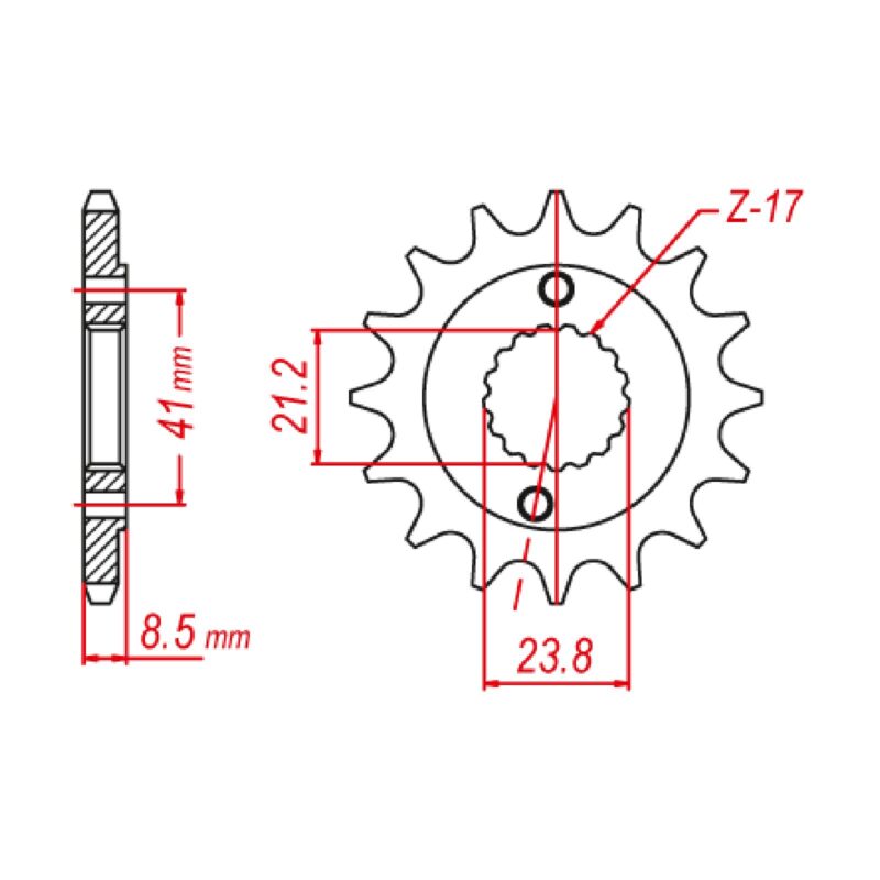 SPROCKET FRONT MTX 1322 16T #520