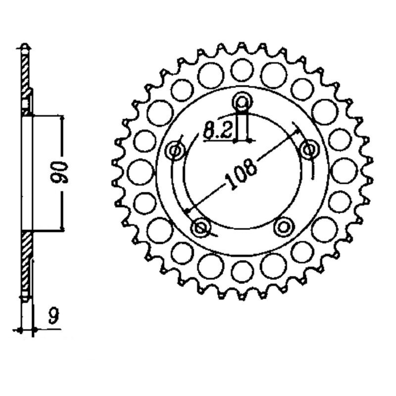 SPROCKET REAR MTX 491 40T #520