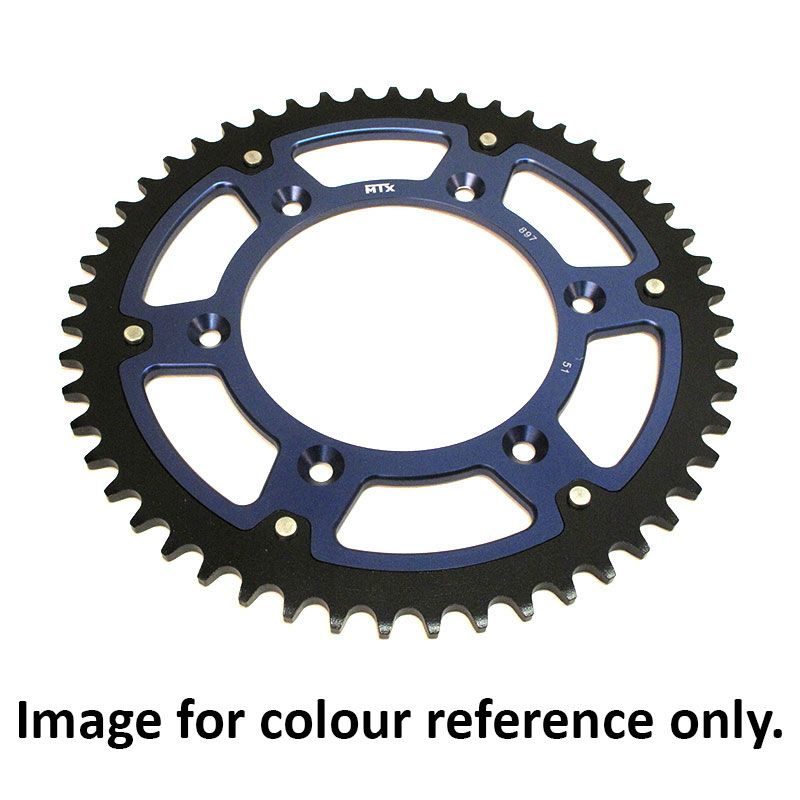 SPROCKET REAR MTX RAPTOR BI METAL 251 51T #520 BLU - Image 2