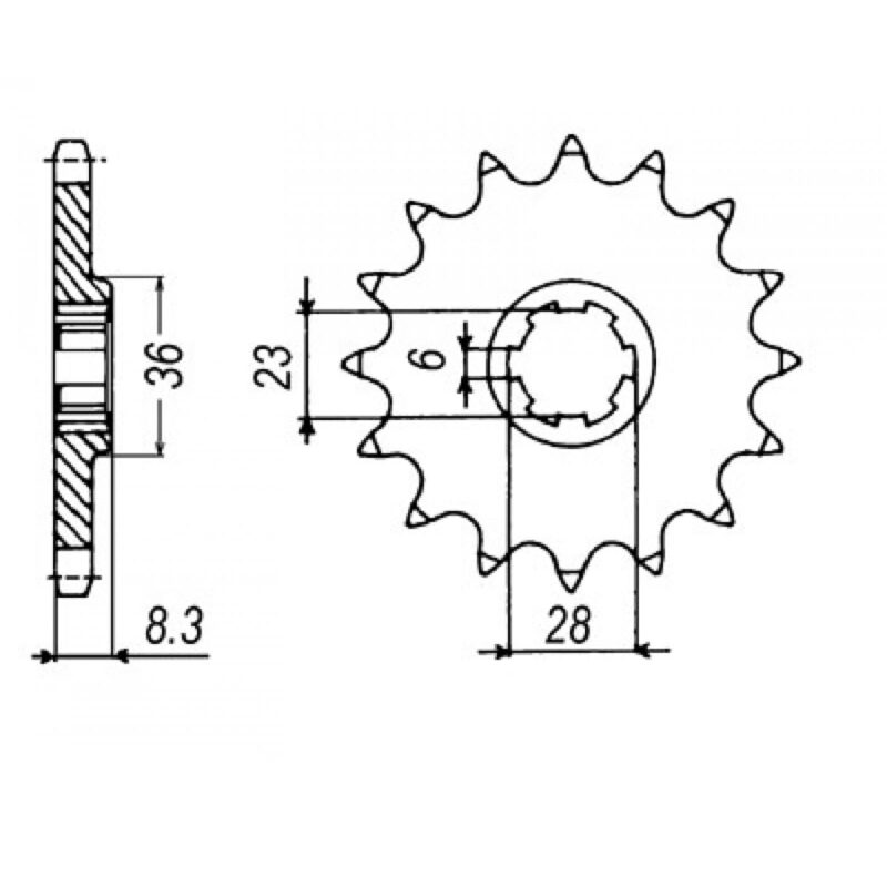 SPROCKET FRONT MTX 1450 14T #520