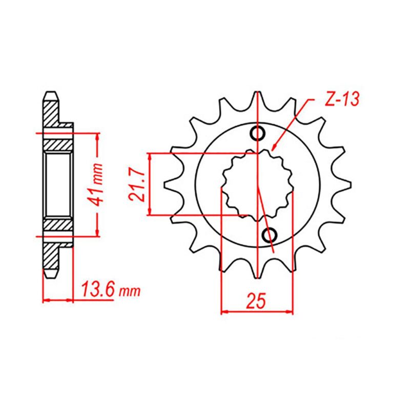 SPROCKET FRONT MTX 1307 15T #520