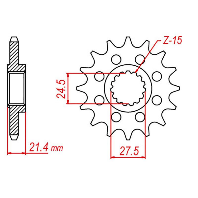 SPROCKET FRONT MTX 709 16T #525 37600