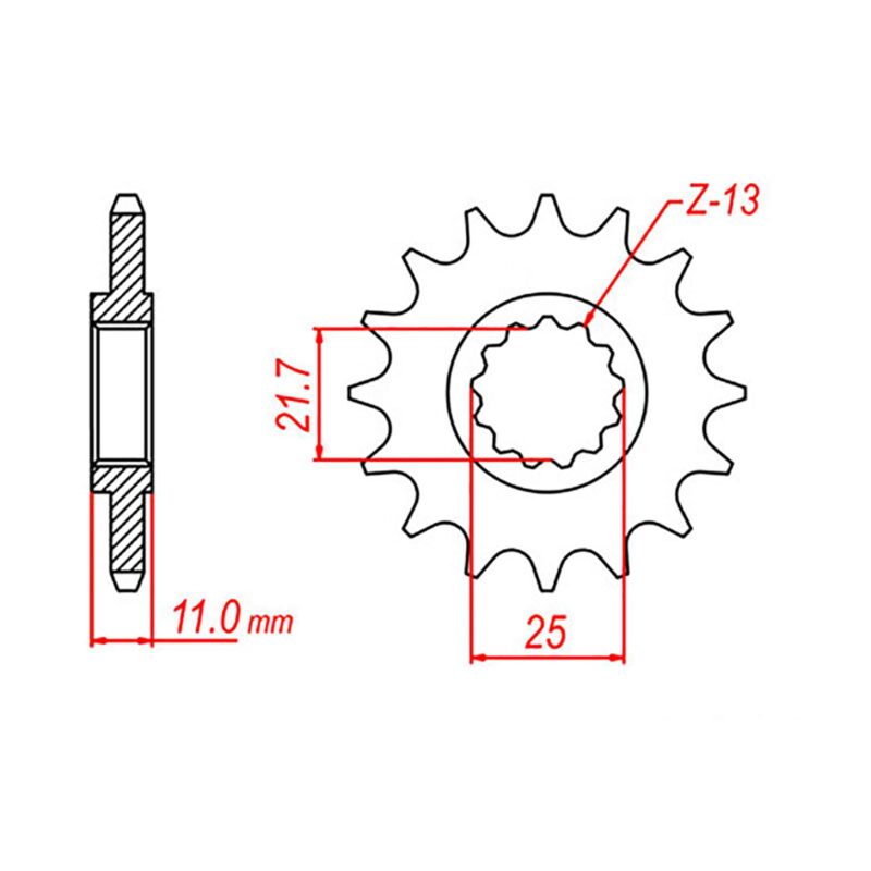 SPROCKET FRONT MTX 1595 16T #520