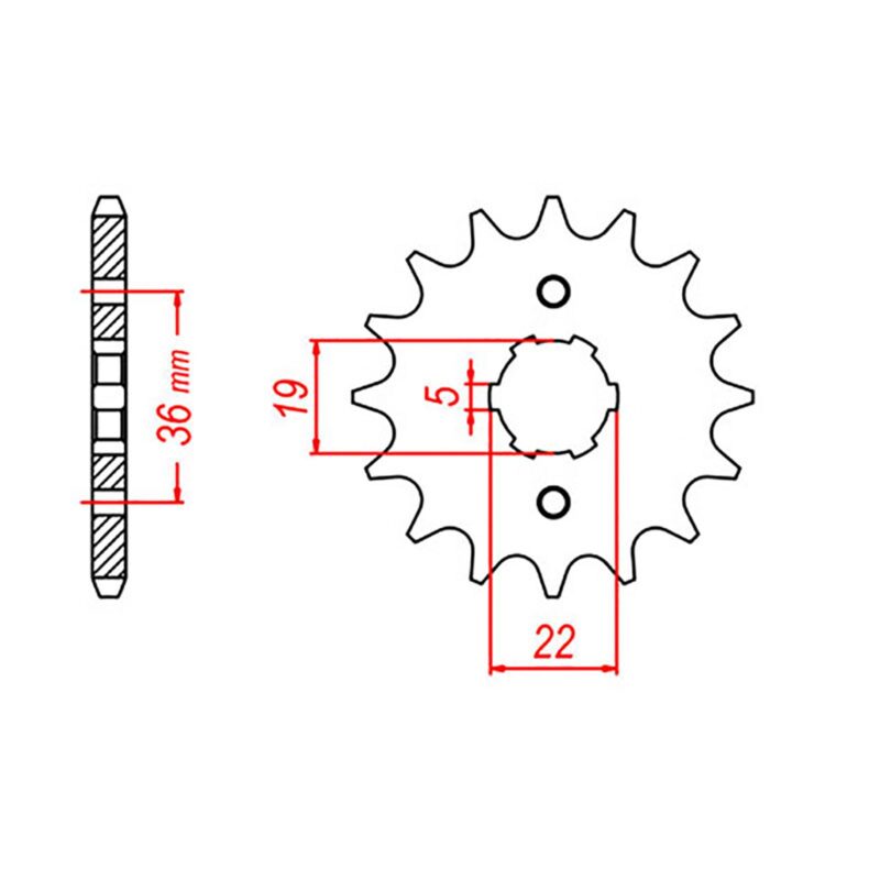 SPROCKET FRONT MTX 1352 13T #520