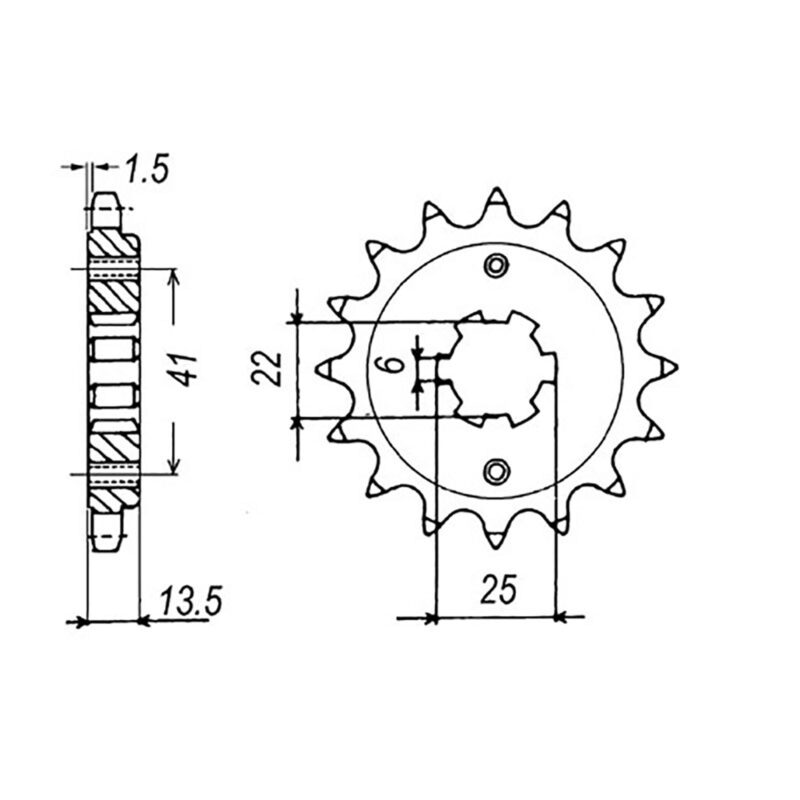 SPROCKET FRONT MTX 293 15T #520