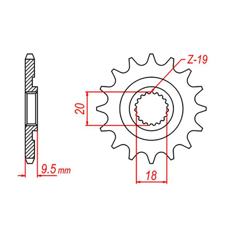 SPROCKET FRONT MTX 268 13T #520