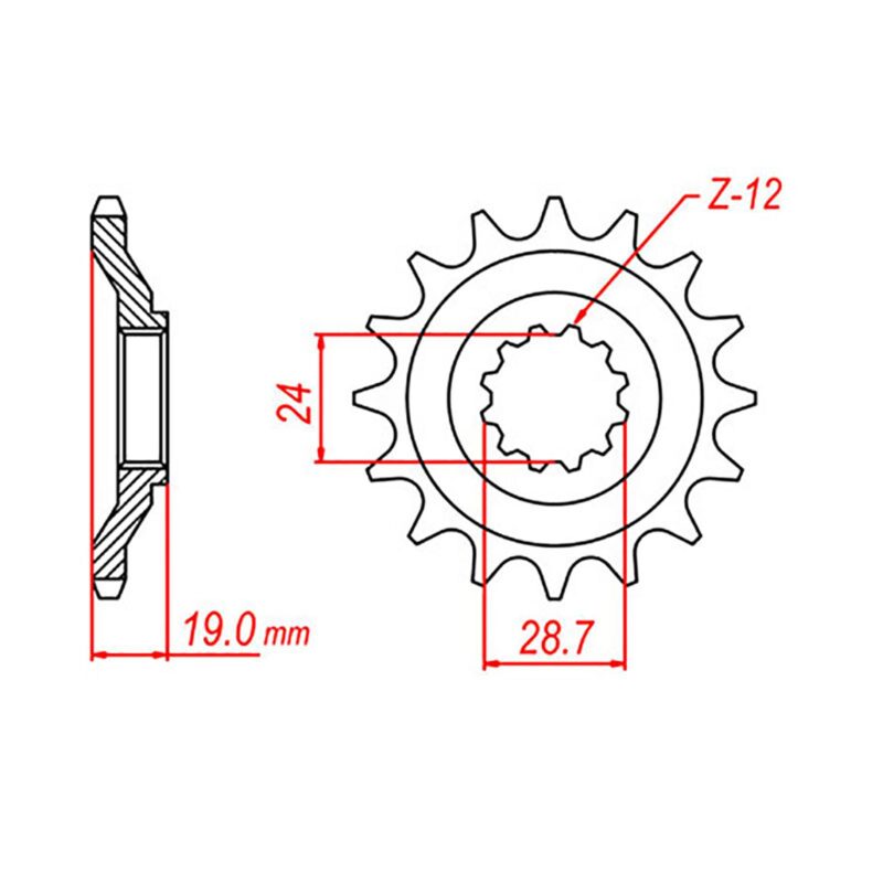 SPROCKET FRONT MTX 526 15T #630