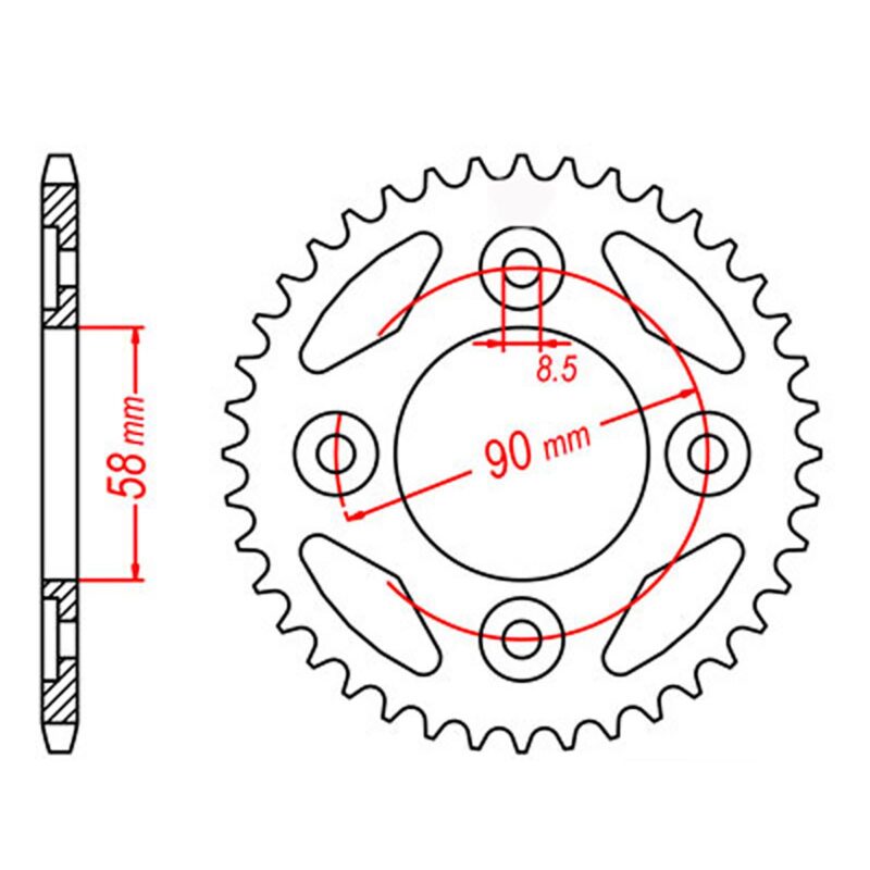 SPROCKET REAR MTX 212 37T #420