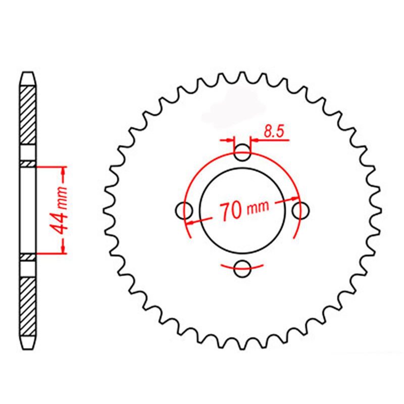 SPROCKET REAR MTX 1795 22T #520